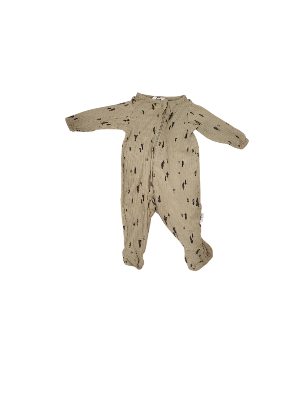 0-3 Month Gerber Green Footed One-Piece with Black Tree Motif